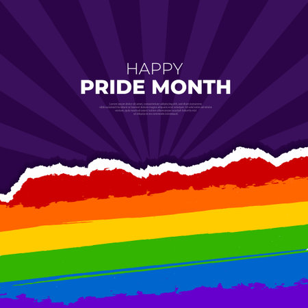 Vector lgtb pride background with colorful fist paper cut styleのイラスト素材