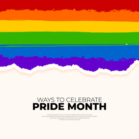 Vector pride month greeting post with paper cut style Vector fileのイラスト素材