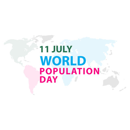 World Population Day 11th july ,post, banner, Design social media template designのイラスト素材