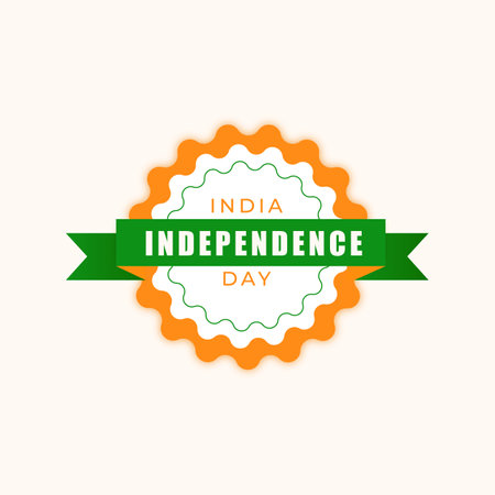 15th August Happy Independence Day advertisement flat label design 2023 vector fileのイラスト素材