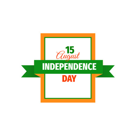 15th August Happy Independence Day advertisement flat label design 2023 vector file