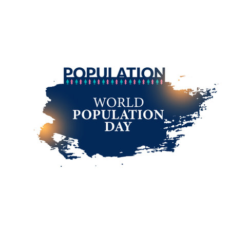 World Population Day 11th july , social media post designのイラスト素材