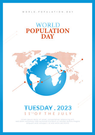 World Population Day 11th july ,Flyer, Poster Design Templateのイラスト素材