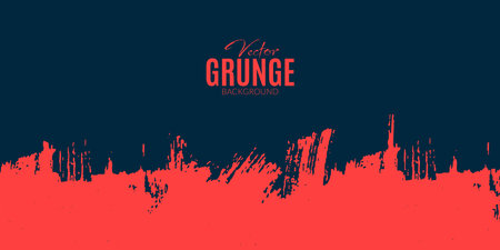 Coral red abstract dirty grunge advertising banner or poster dark blue whale background design vector fileのイラスト素材