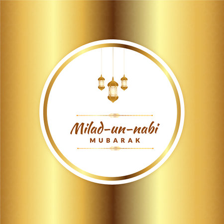 Vector beautiful professional golden milad un nabi festival card design vector fileのイラスト素材