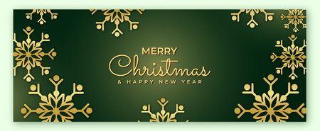 Vector merry christmas flat greeting card or banner design with xmas elements vector fileのイラスト素材