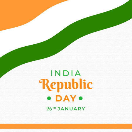 indian republic day flag background design for social media post vector illustrationのイラスト素材