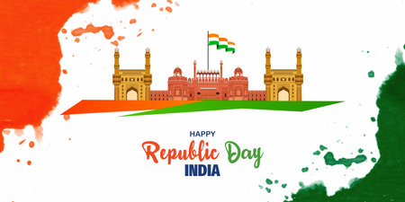 Vector happy republic day banner design vector fileのイラスト素材