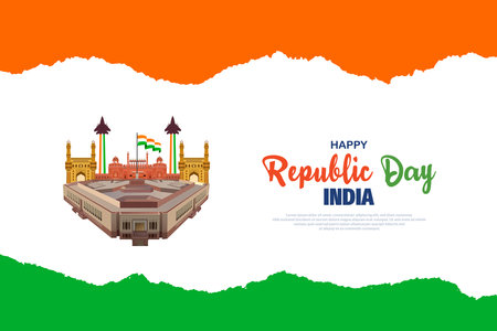 Vector happy republic day banner design vector fileのイラスト素材