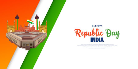 Vector happy republic day banner design vector fileのイラスト素材