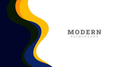 Business presentation wave blue yellow stylish background vector fileのイラスト素材