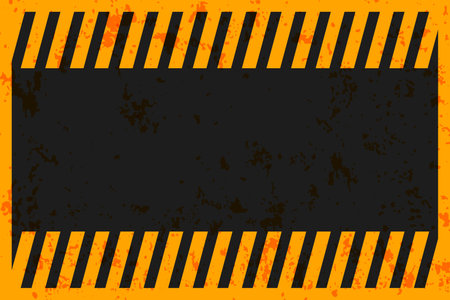 yellow and black stripe background with blank space vectorのイラスト素材