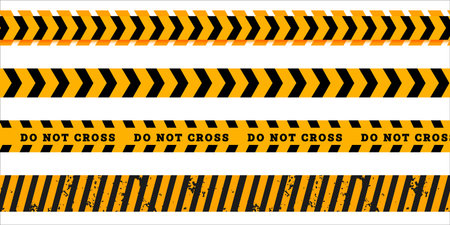 yellow and black stripe background with blank spaceのイラスト素材