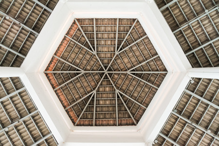 The abstract of the top roof radial pattern