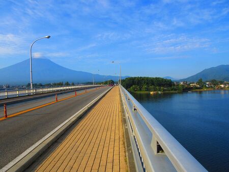 Road with Mt Fujiの写真素材