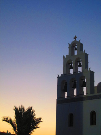Church bells at Sunsetの写真素材