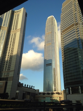 Hong Kong International Finance Center on a sunny afternoon  
