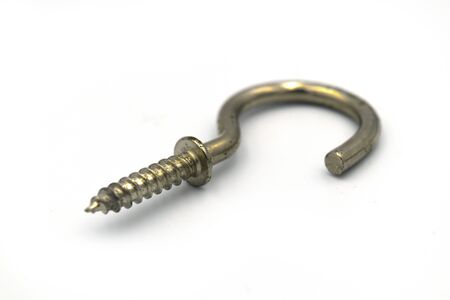 Hook screw isolate on white background.の写真素材