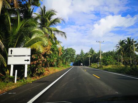 Road to the sea.Vacation travel in Thailand.の写真素材