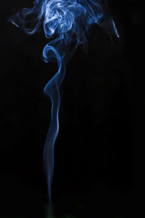 smoke on black backgroundの写真素材