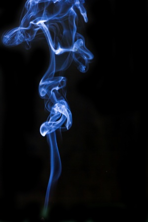 smoke on black backgroundの写真素材