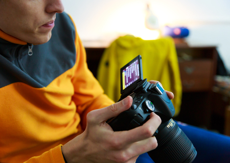 photographer and cameraの写真素材