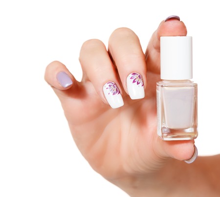 Multicolored manicure and nail polishの写真素材