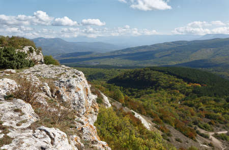 Beautiful view of ancient cave city of Mangup Kaleの写真素材