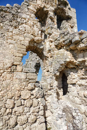 Beautiful view of ancient cave of Mangup Kaleの写真素材