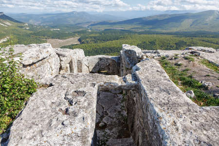 Beautiful view of ancient cave city of Mangup Kale