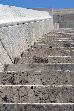 stairs in ancient roman theaterの写真素材