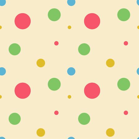 Abstract seamless pattern with circles. Geometry pattern for fabric. Textile background. Stock vector.のイラスト素材