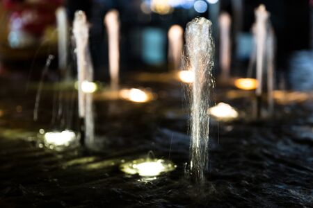 The water of a fountain springs., abstract imageの写真素材