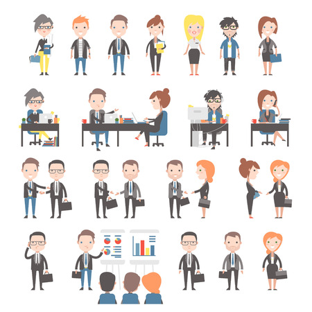 Group of business and office people. Set office workers.のイラスト素材