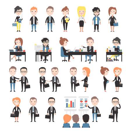 Group of business and office people. Set office workers.のイラスト素材