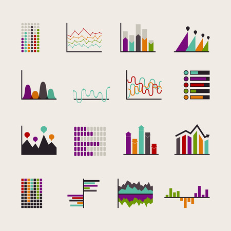 Set schedules for business illustrations. Various manners supply of statistical information.のイラスト素材