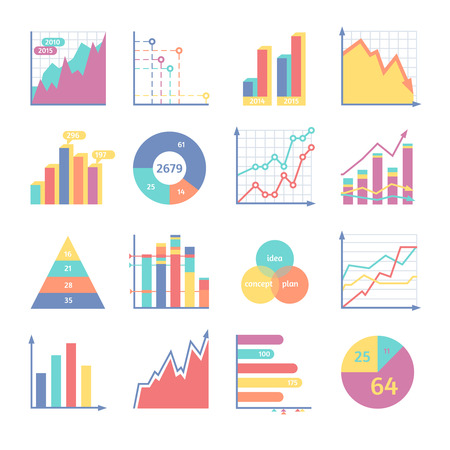 Set schedules for business illustrations. Various manners supply of statistical information.のイラスト素材