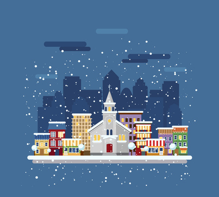 Fit into the urban landscape. The building of the church.のイラスト素材