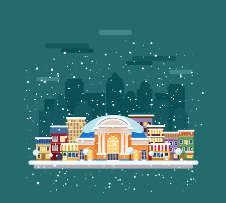Fit into the urban landscape. Circus building.のイラスト素材