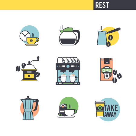 Break the concept. Set of icons on white background.のイラスト素材