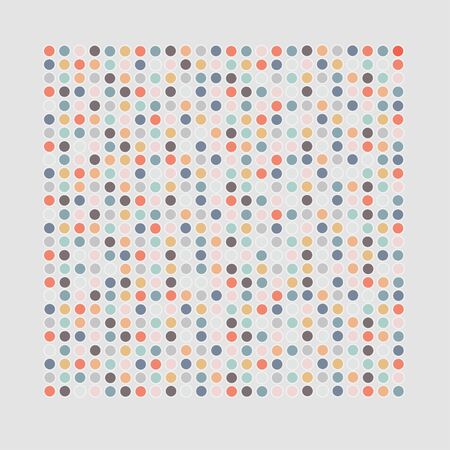 Geometric background. Grey background with colored dots.のイラスト素材
