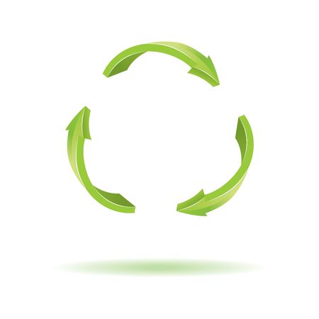 3D Arrows. Recycle symbolのイラスト素材