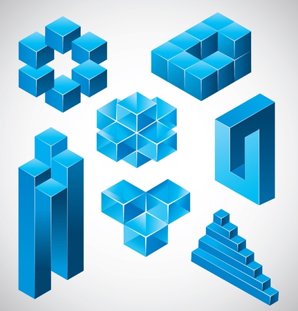 Abstract design, impossible objectsのイラスト素材