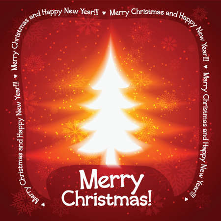 Vintage Christmas Cardのイラスト素材