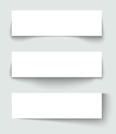 Set of banners with different shadows のイラスト素材