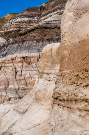Hoodoos at Drumheller Alberta Canadaの写真素材