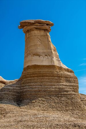Hoodoos at Drumheller Albertaの写真素材