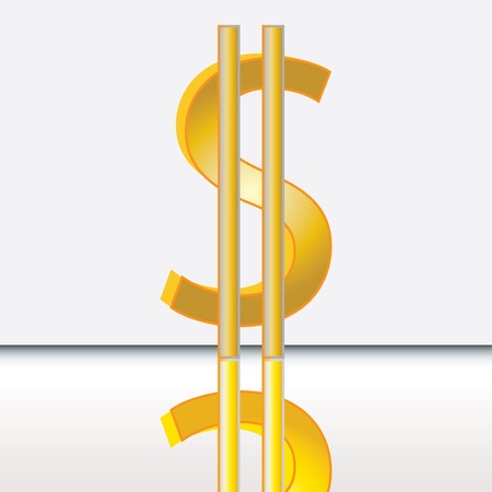Abstract dollar sign isolated on white のイラスト素材