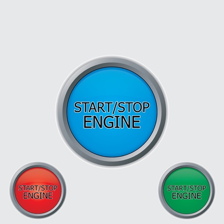 Stop start buttons vectorのイラスト素材