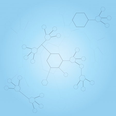 Abstract images of molecular structuresのイラスト素材